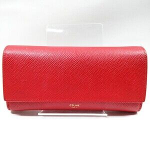 Celine Long Wallet Red Leather #178871C11B